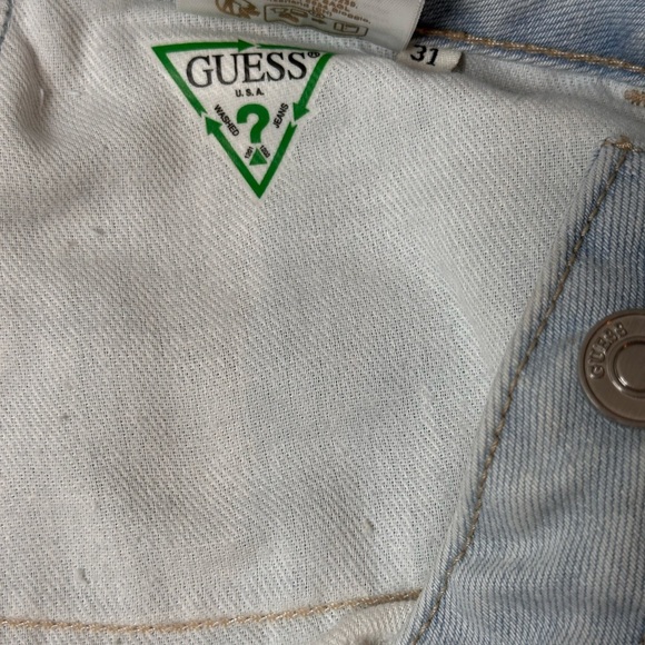 GUESS Womens Destroyed High Rise Mom Jeans - Picture 6 of 9